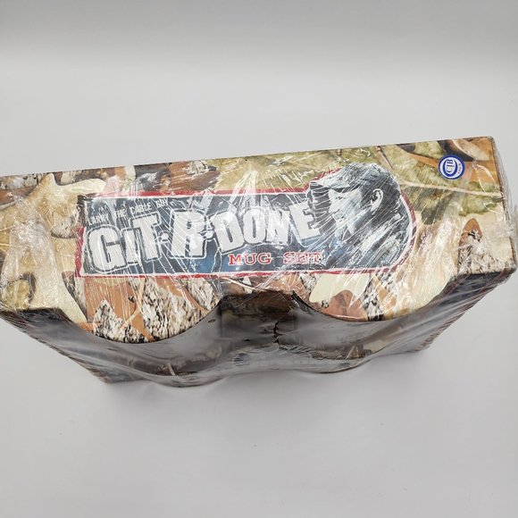 Vintage Larry the Cable Guy Git R Done Mug Set 16 oz 4 Piece Mug Set New in Box - Picture 7 of 12
